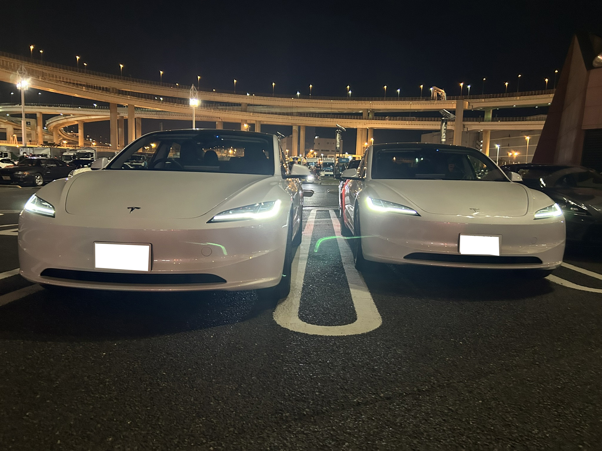 大黒PAで同じModel 3 Highlandオーナーと遭遇